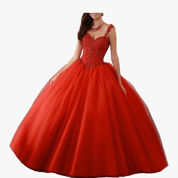 Red Quinceanera, Prom, Homecimg Morilee Dress - Picture 1 of 7